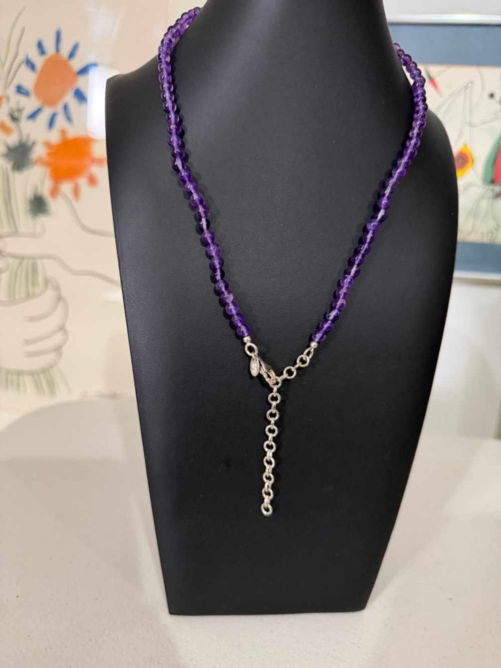 Nicky Butler amethyst sterling silver beaded 20”necklace with the box - Picture 2 of 3